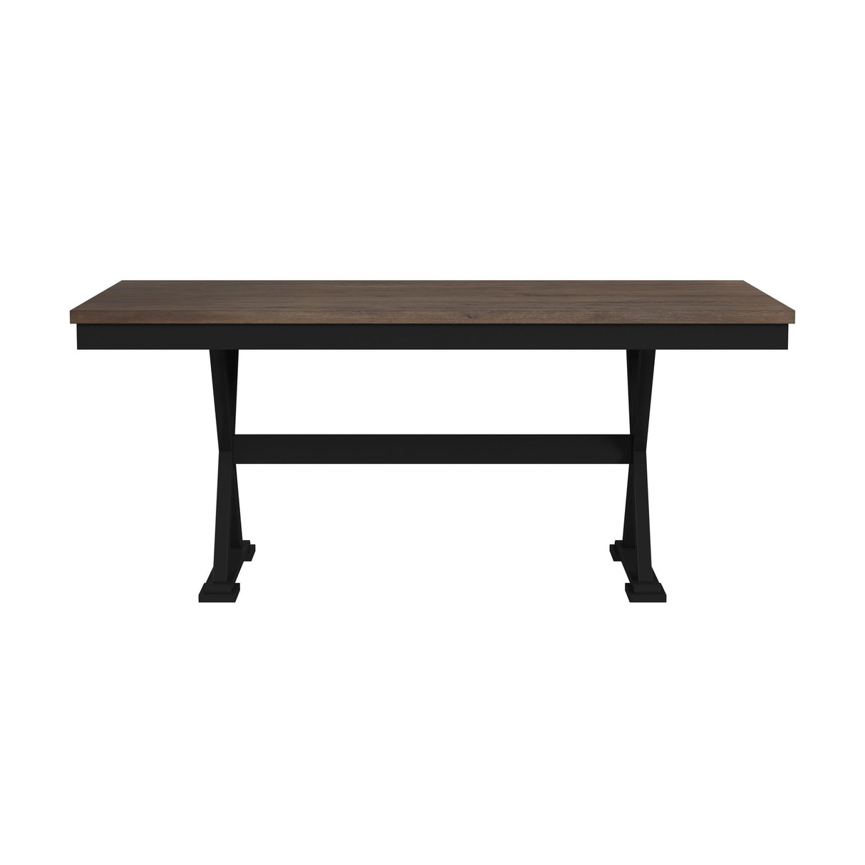 Tulane 6PC Dining Set with Table, 4 Chairs, and Bench in Oak and Black