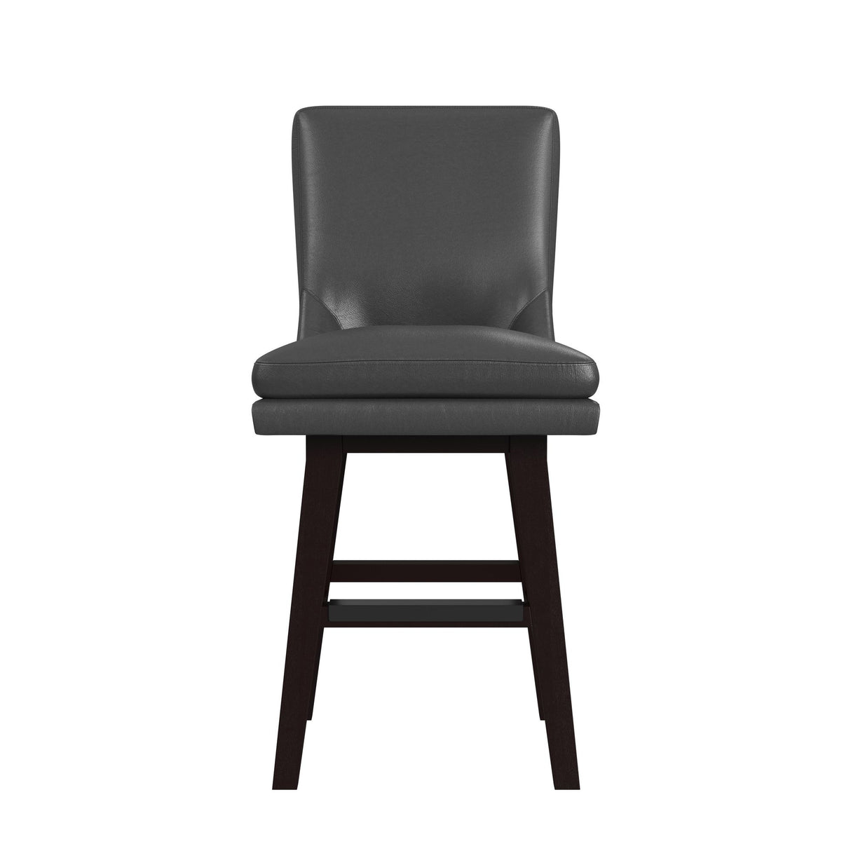 Villanova Swivel Counter Stool with Pewter PU in Espresso (2 Per Carton)