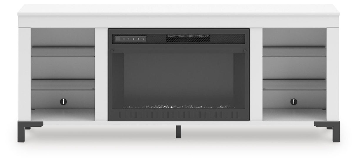 Brollevi 60" TV Stand with Electric Fireplace