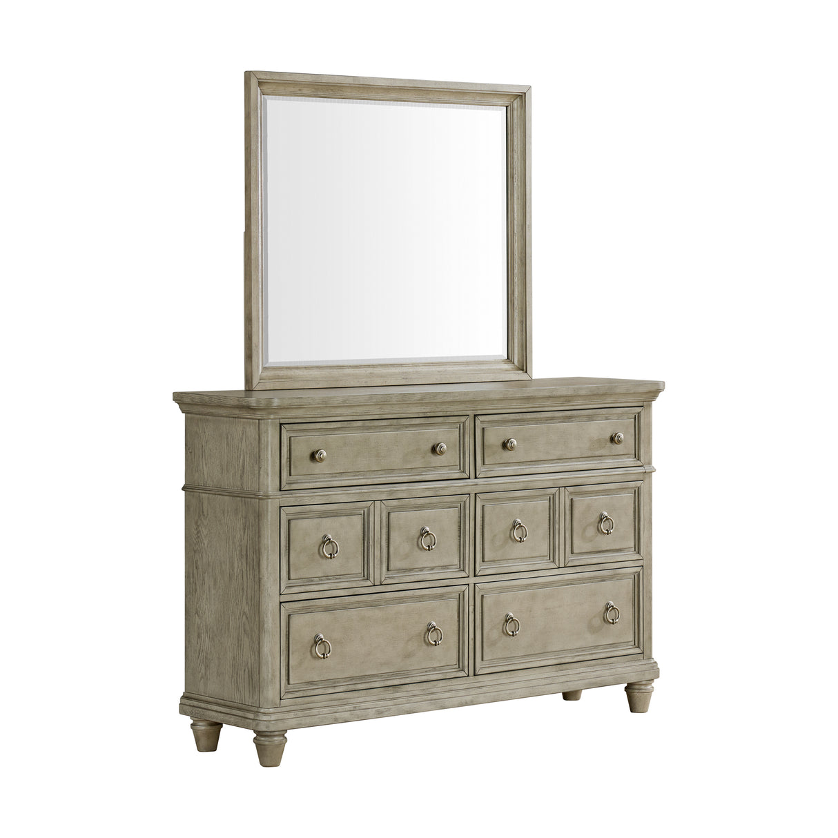 Whit-Ash Panel Bedroom Set with Door Chest