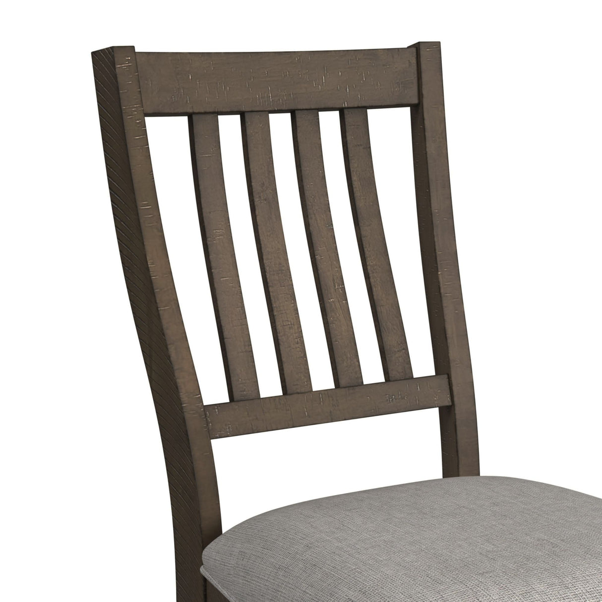 Yellowstone Dining Side Chair with Grey Fabric in Medium Brown (2 Per Carton)
