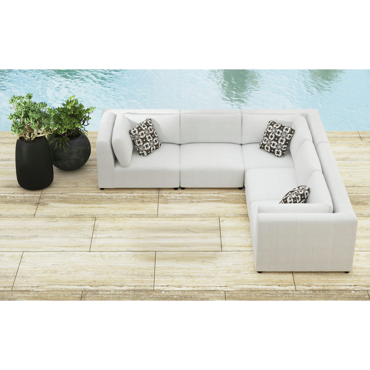 Zandara 5PC Modular Set in Olefin Beige