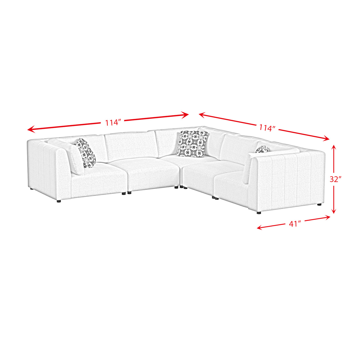 Zandara 5PC Modular Set in Olefin Beige