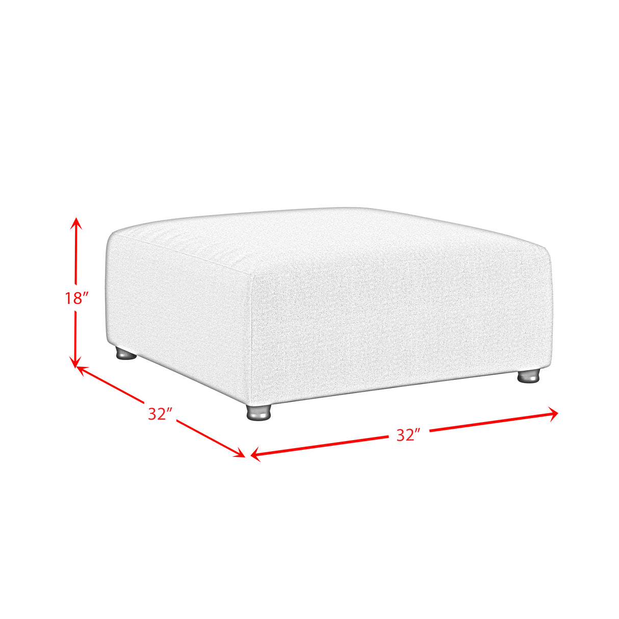Zandara 5PC Modular Set in Olefin Beige with Ottoman
