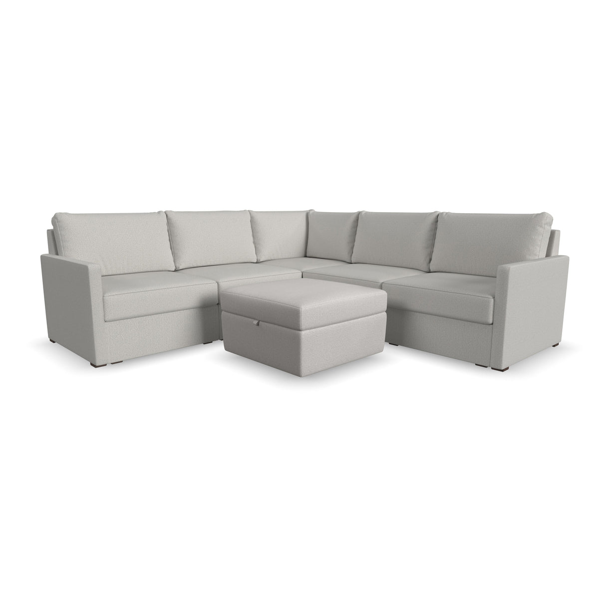 Flex 5-Seat Sectional with Narrow Arm and Storage Ottoman - 5000003371