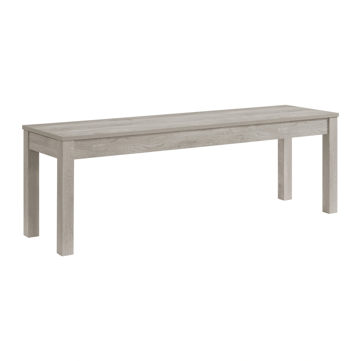 Eleanor Standard Height Dining Set in White-Rectangular Table and Four Chairs