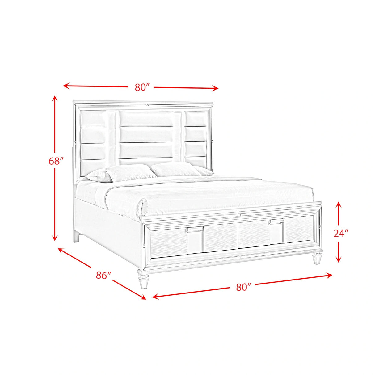 Twenty Nine Storage Bedroom Set in White