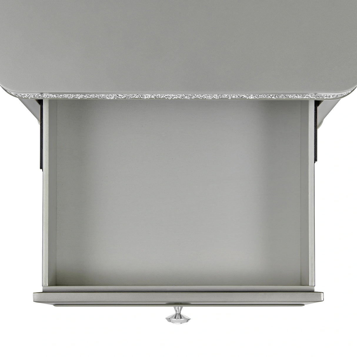 Avril Chairside Table with Power/USB in Silver