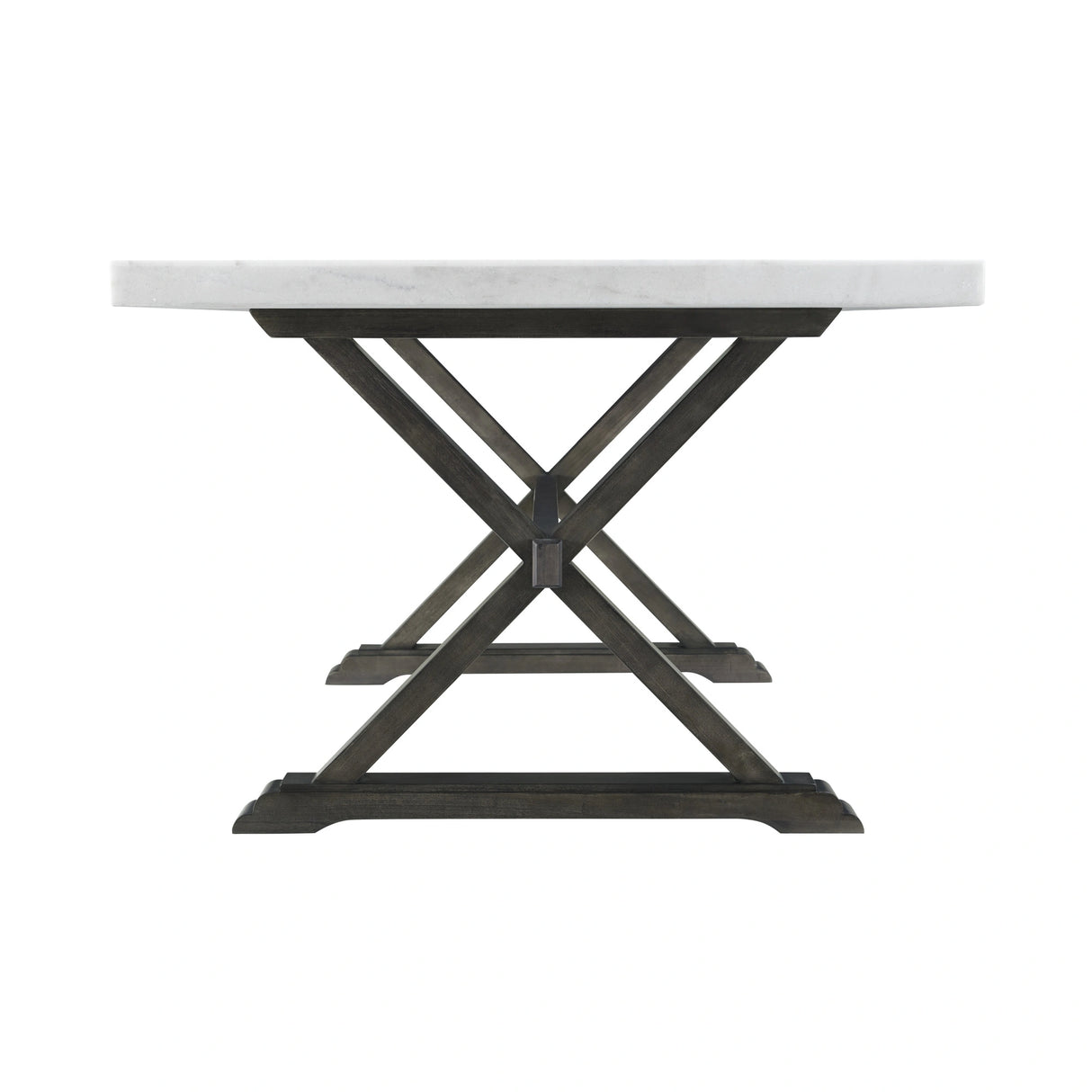 Lexi Dining Table in Espresso Base / White Marble Top