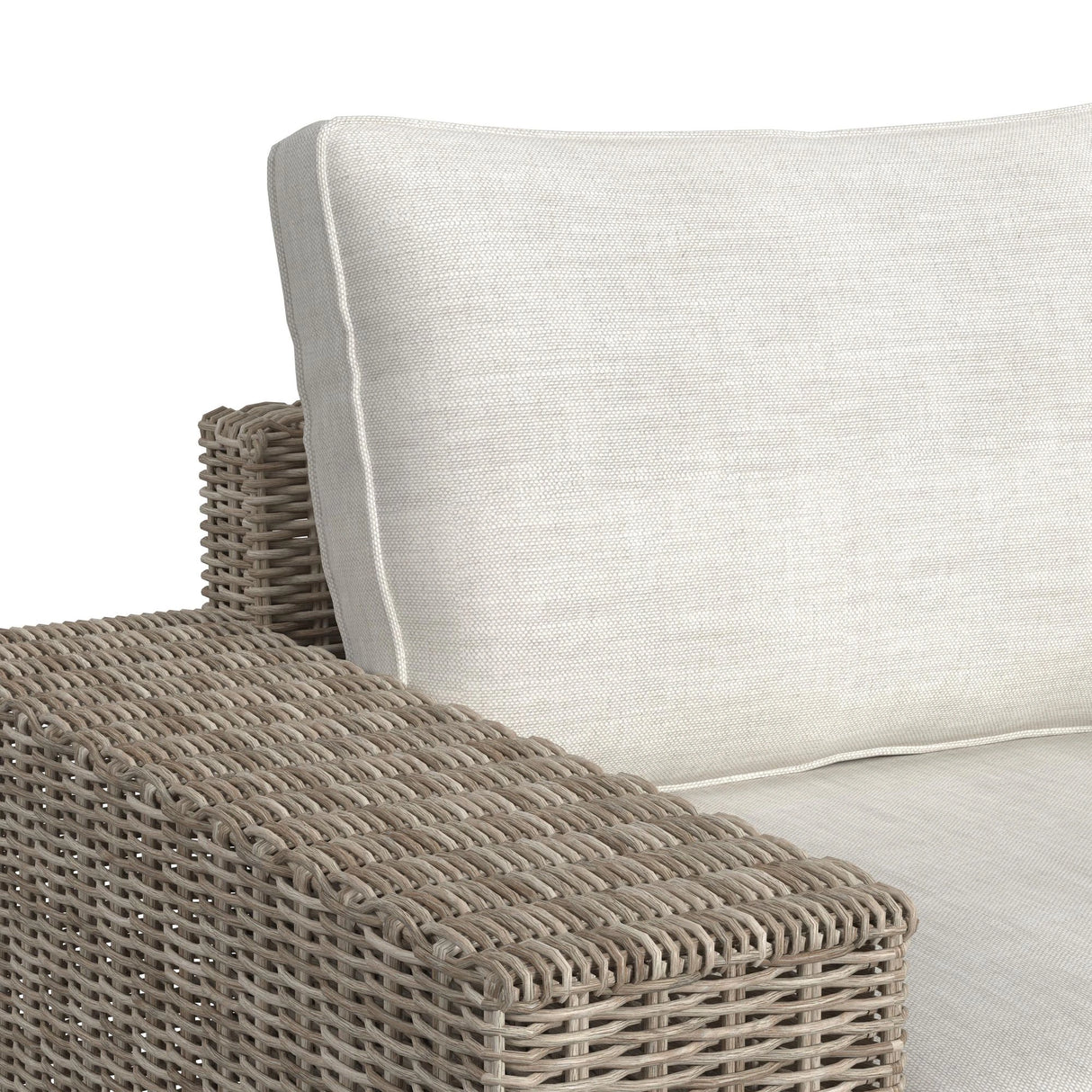 Carmona 6PC Conversion Set in Natural and Olefin Beige with Ottoman