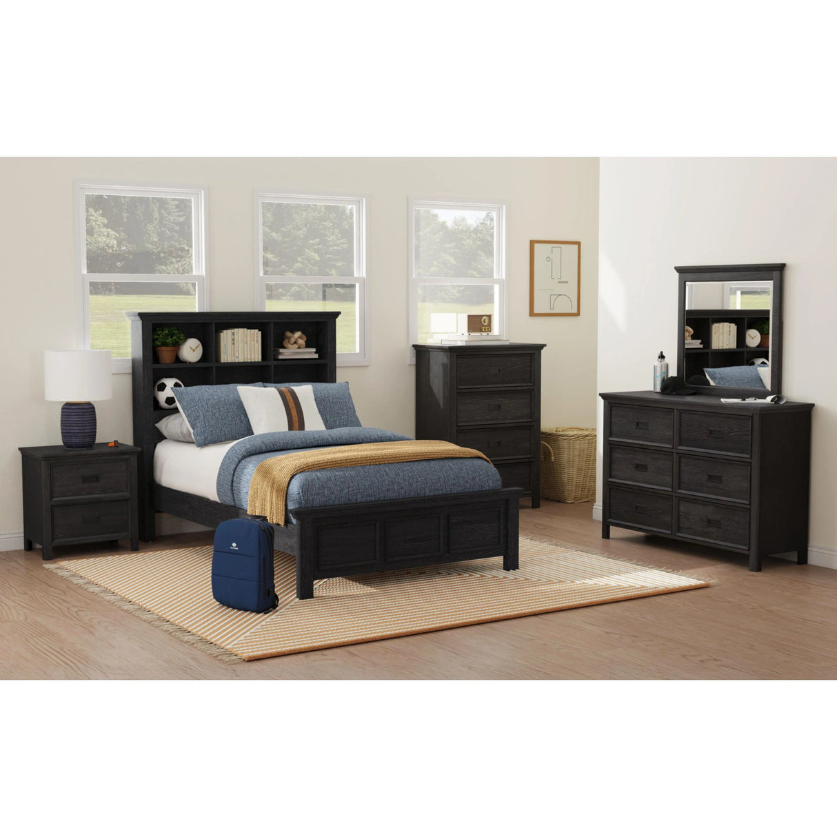Hampton Kids Dresser and Mirror Set
