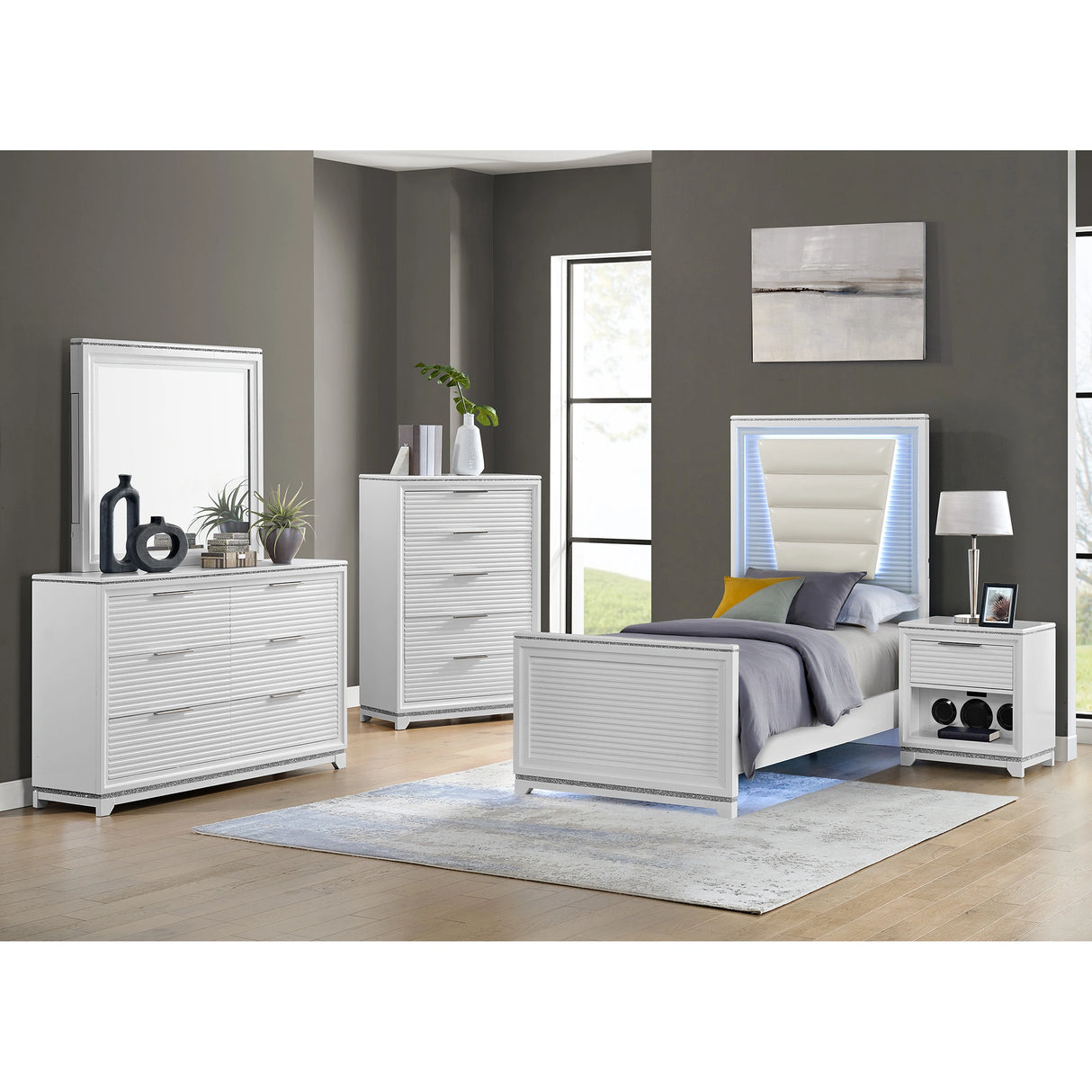 Denmark UPH Bed with Lights