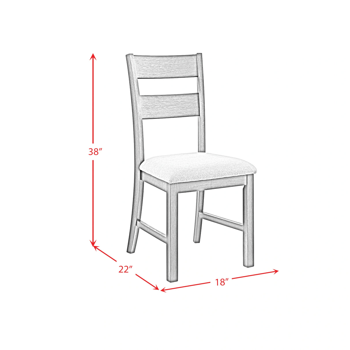 Garcia 6PC Dining Set with Table, 4 Chairs, and Bench in Black
