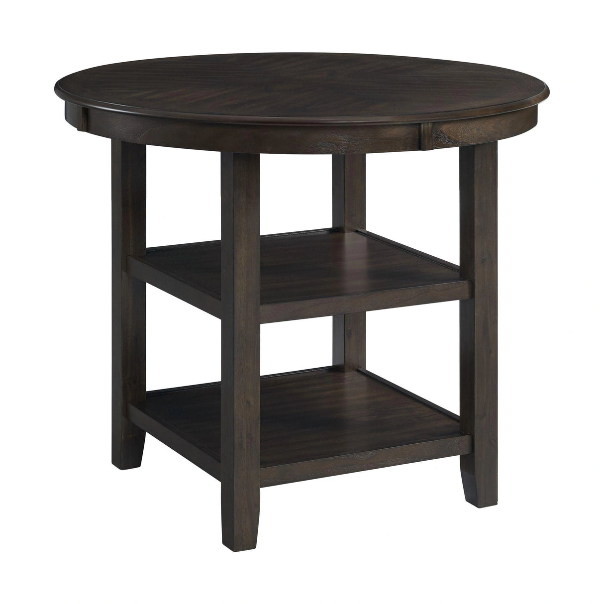 Amherst Counter Height 5PC Dining Set-Table and Four Faux Leather Side Chairs in Walnut