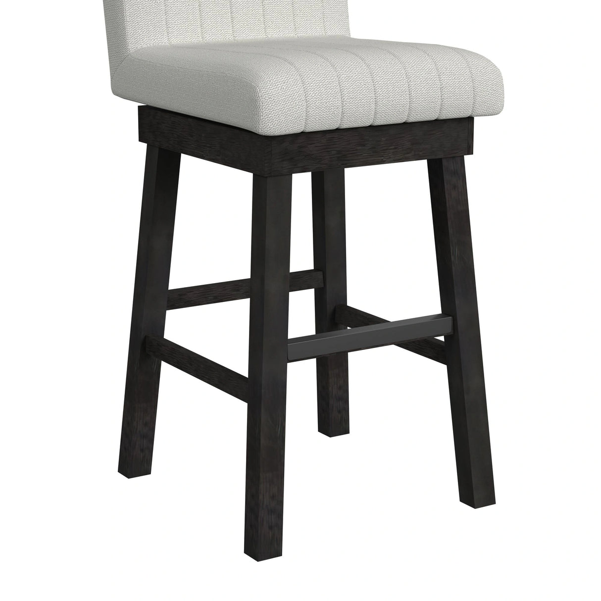 Jemma Swivel Bar Stool with Beige Linen in Dark Espresso (2 Per Carton)
