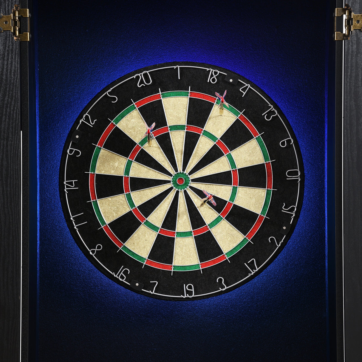 Hurricanes Dartboard Cabinet with Speaker and LED in Black (3A Packing)