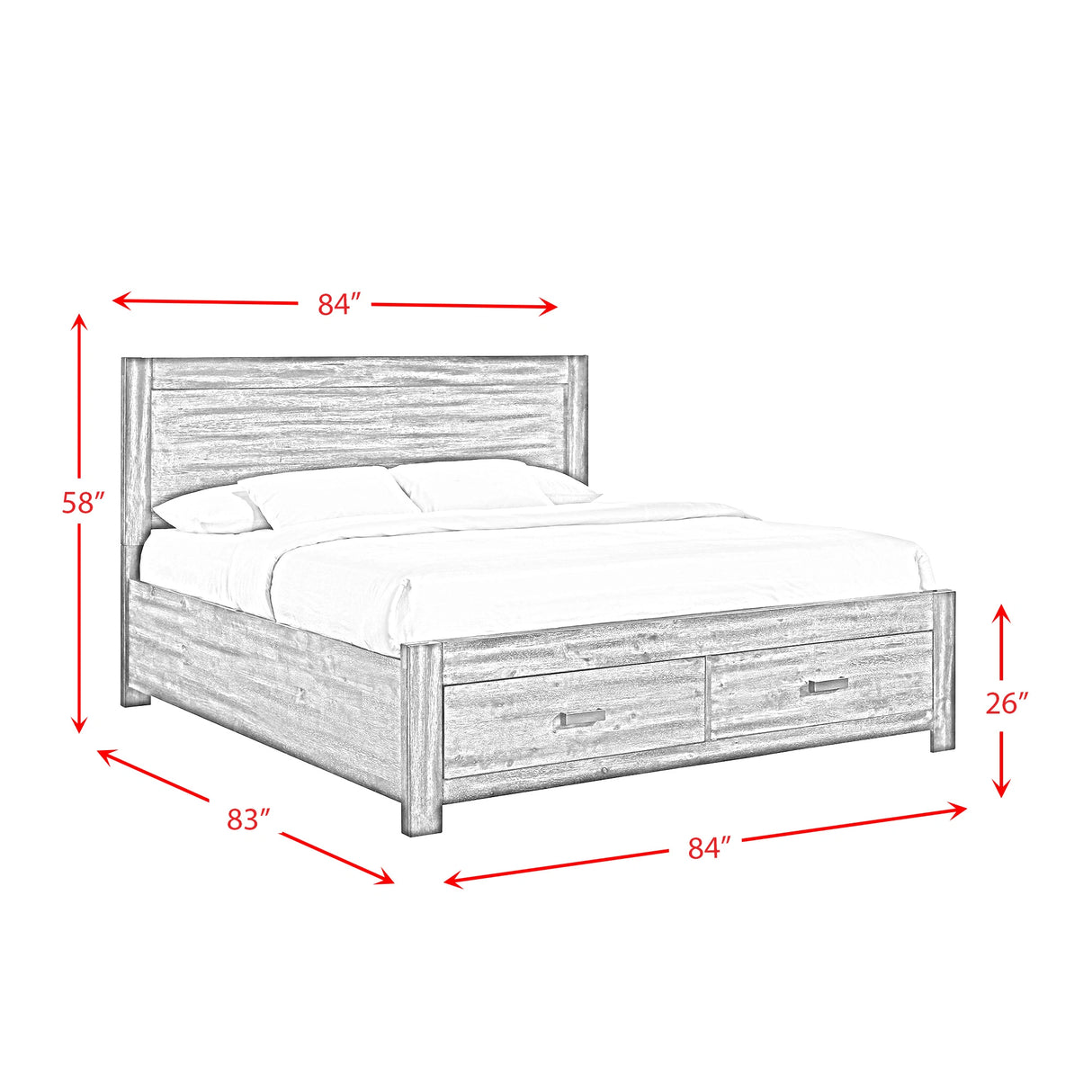 Warner Platform Storage Bedroom Set