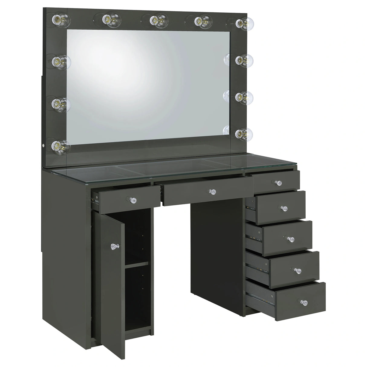 Acena Makeup Vanity Table with LED Mirror