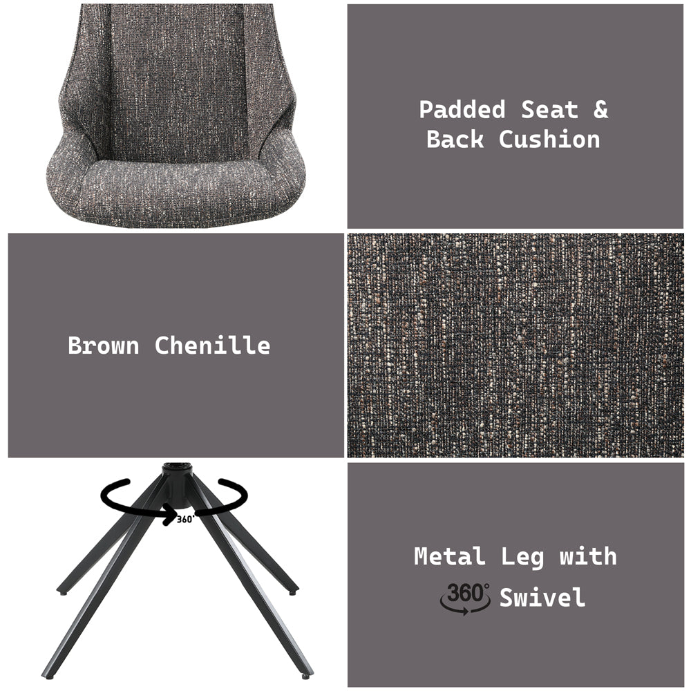 Side Chair wSwivel (Set-2)