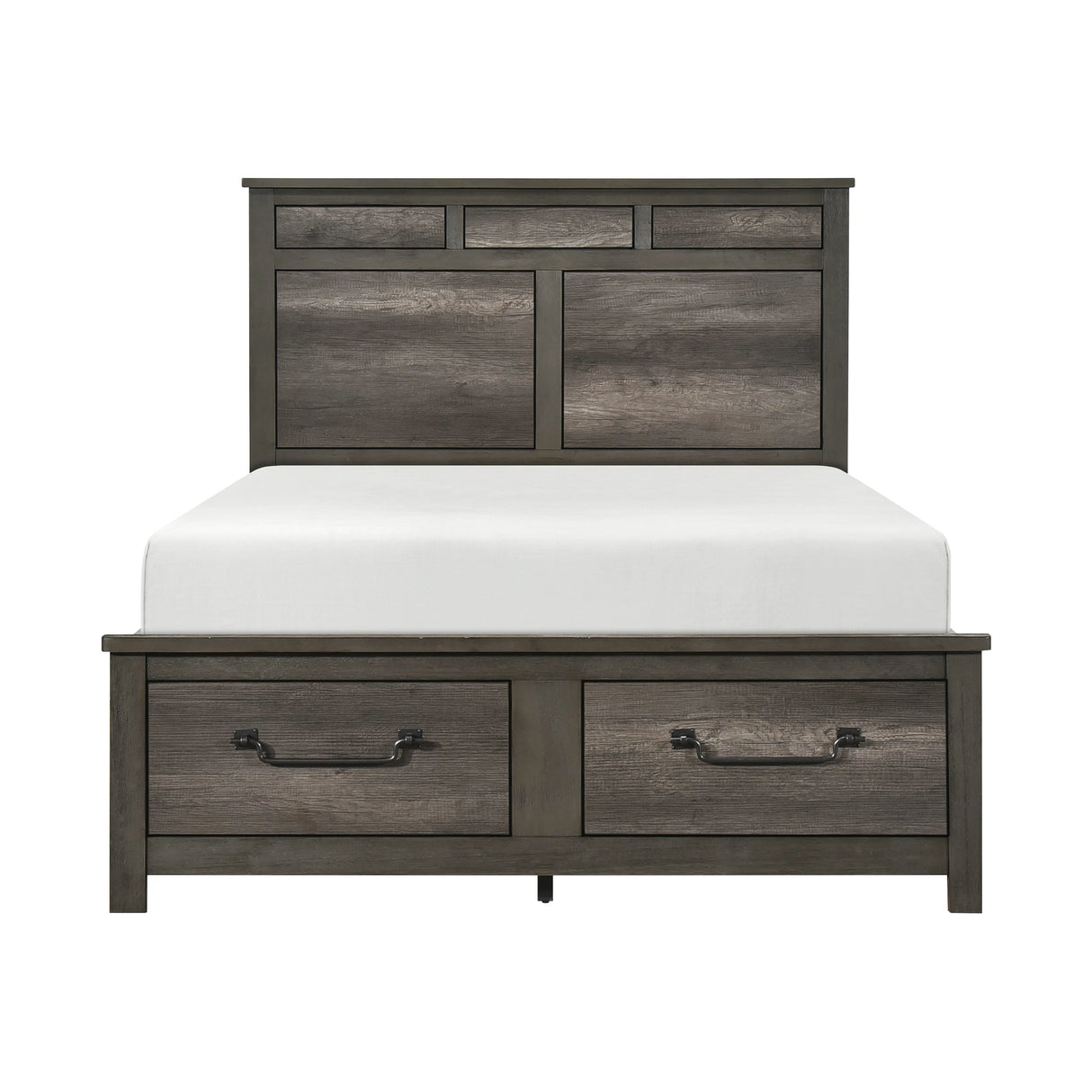 Lenior-(3) Queen Platform Bed with Footboard Storage image