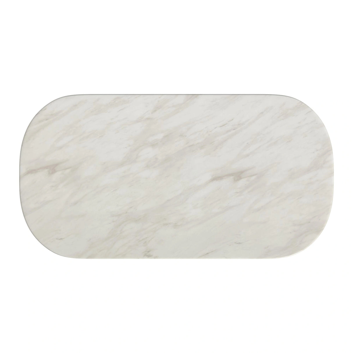 Sylvie Oval Dining Table with White Faux Marble Top