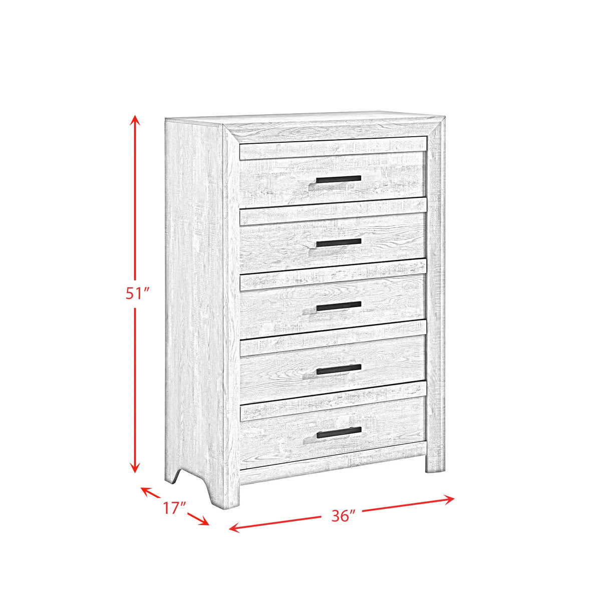 Ellen Panel Bedroom Set in White