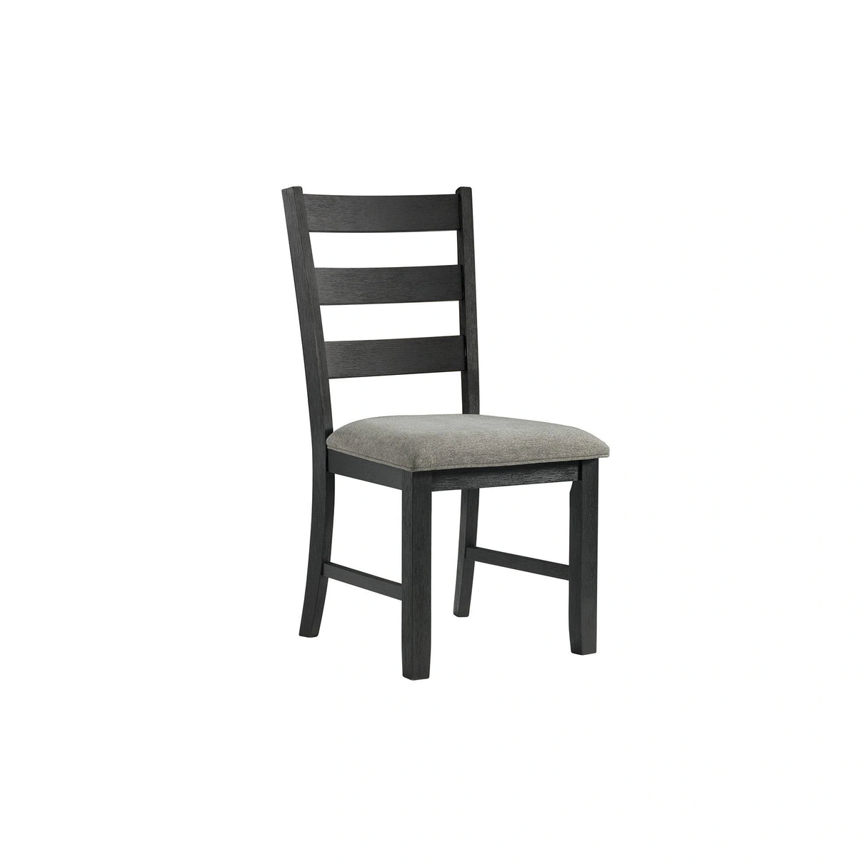 Martin Dining Side Chair with Grey Fabric - Black Finish (2 Per Carton)