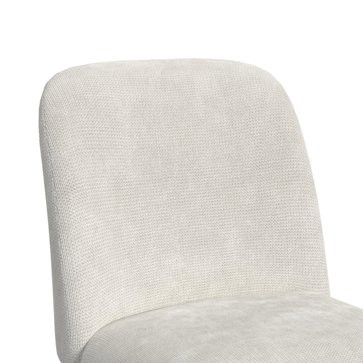 Sylvie Dining Side Chair with White Fabric in Dark Brown (2 Per Carton)