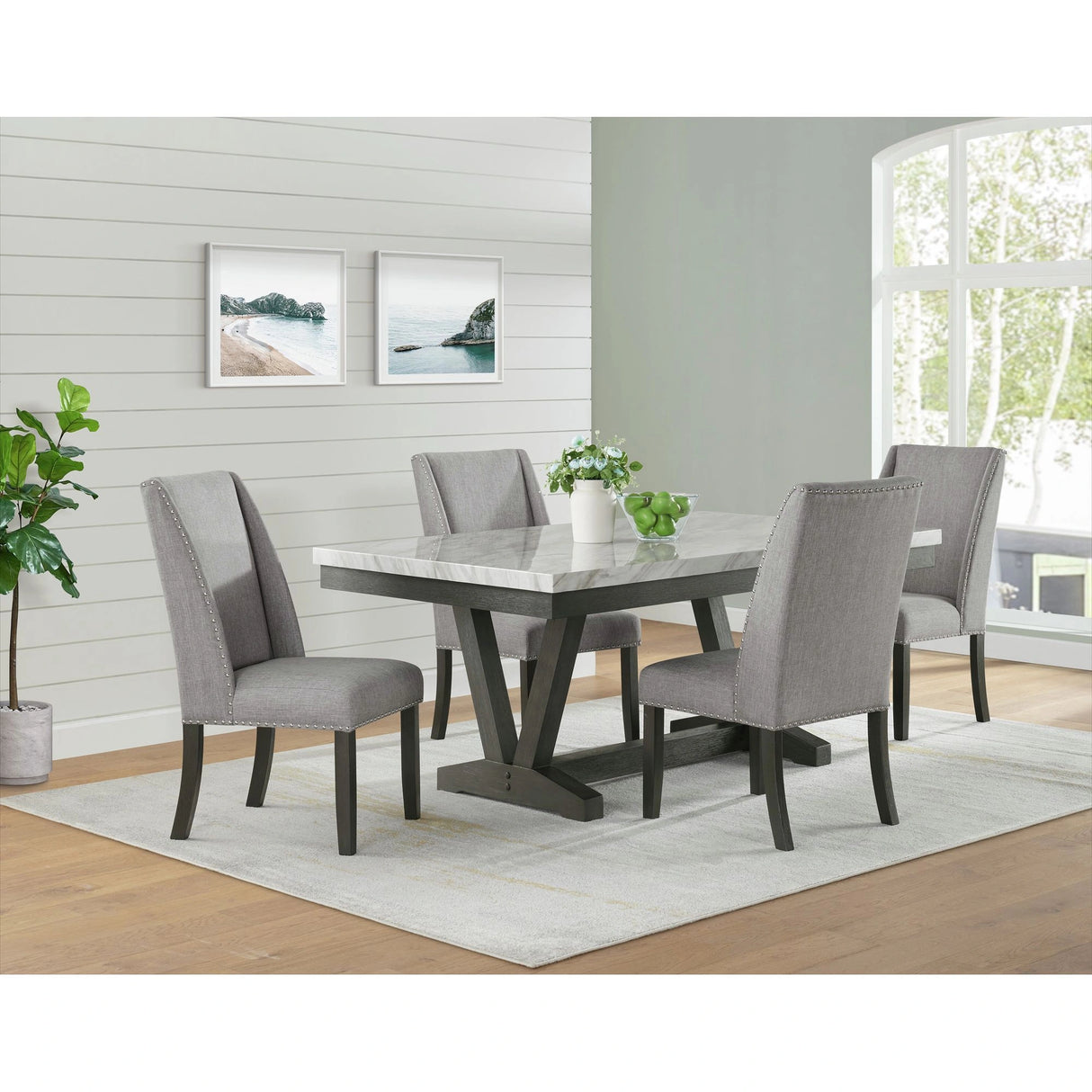 Everdeen Dining Set in Charcoal