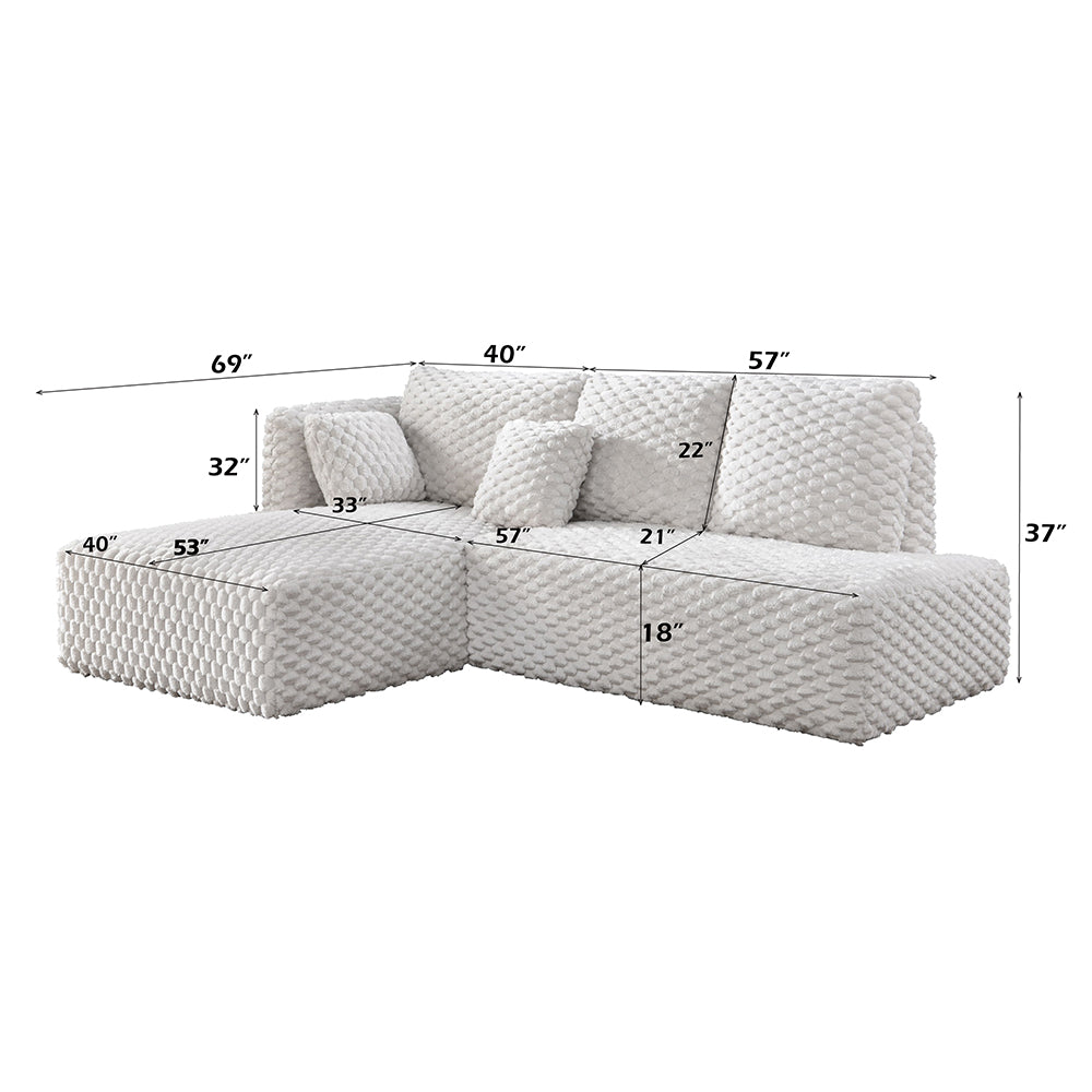 Sectional Sofa w/2Pillows