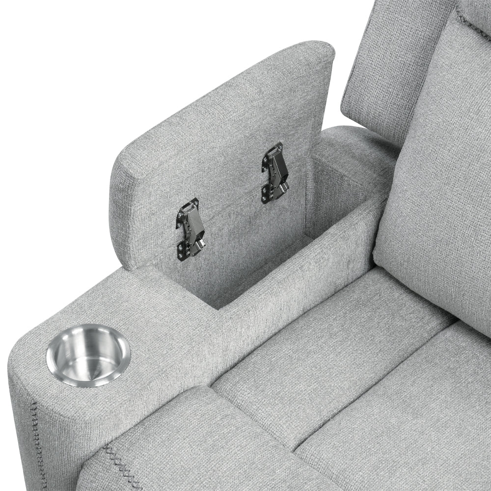 Motion Loveseat w/Console & Storage Arm