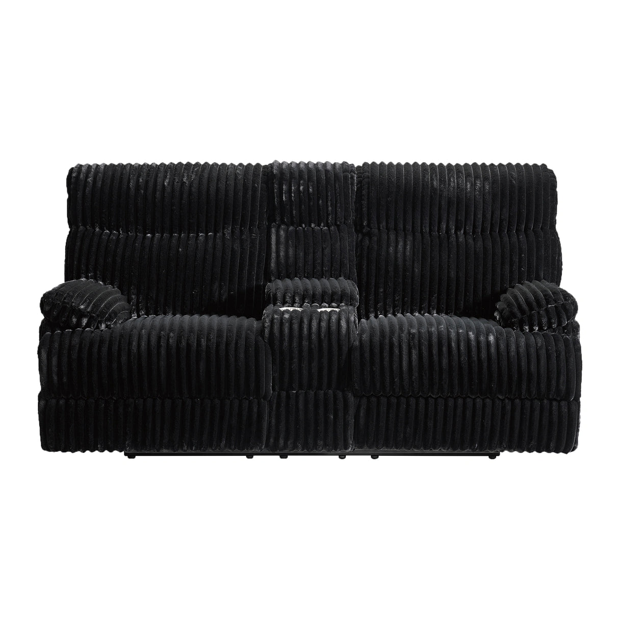 Admiral Loveseat with Console in Masis Black