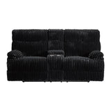 Admiral Loveseat with Console in Masis Black