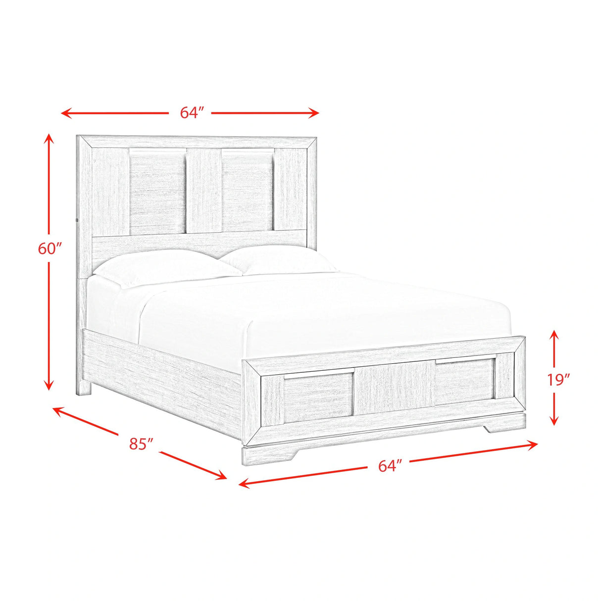 Kelis Panel Bed with LED