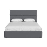 Valari Bed in Grey PU