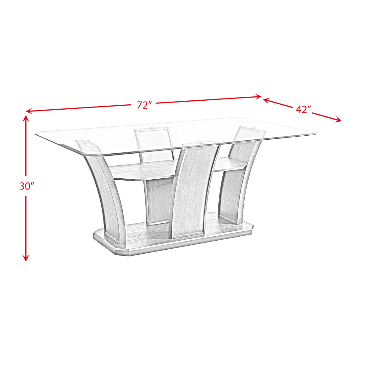 Dapper Rectangular Dining 5PC Set-Table and Four Chair