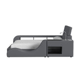 Valari Lounge Chair in Grey PU