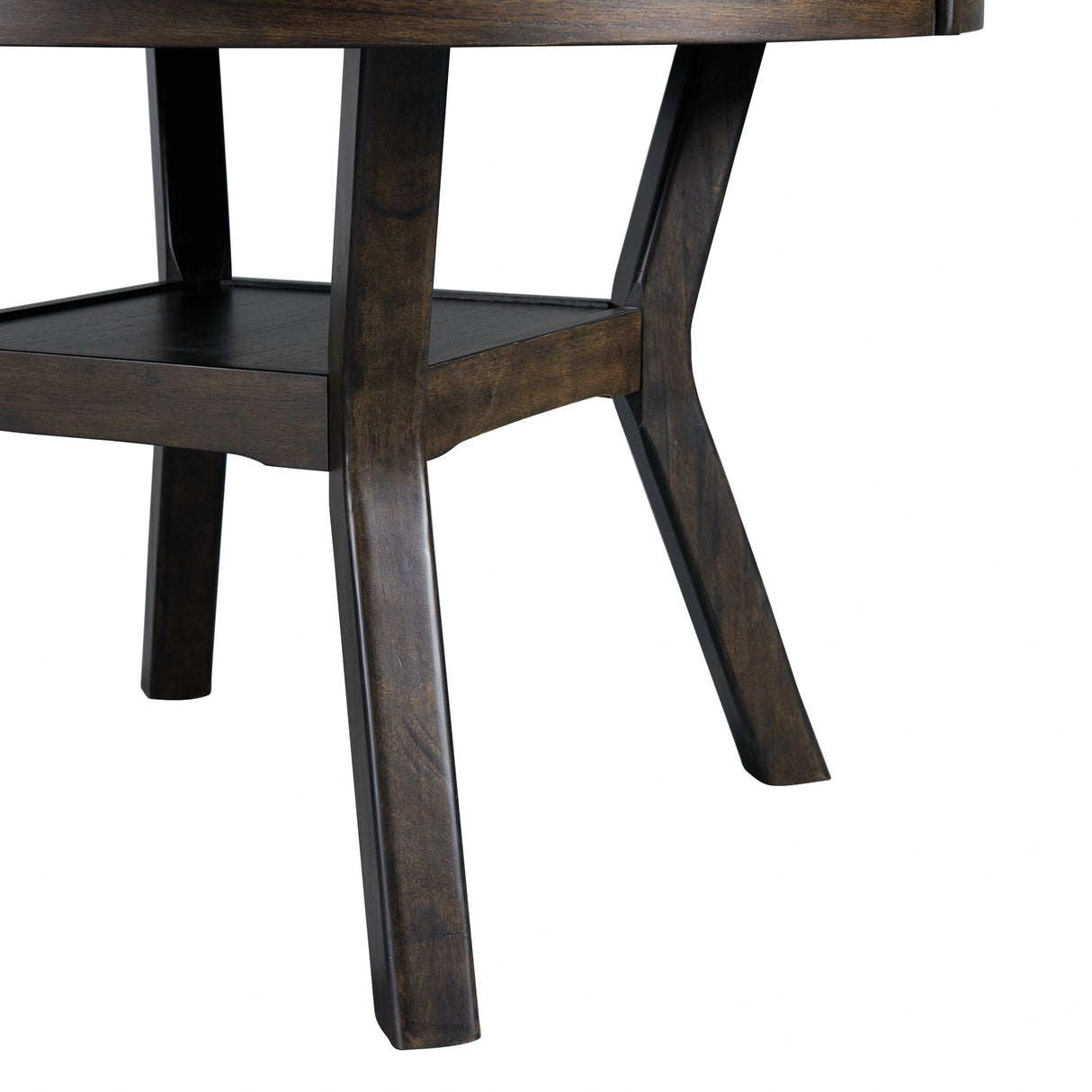 Amherst Standard Height 5PC Dining Set-Table and Four Faux Leather Side Chairs in Walnut