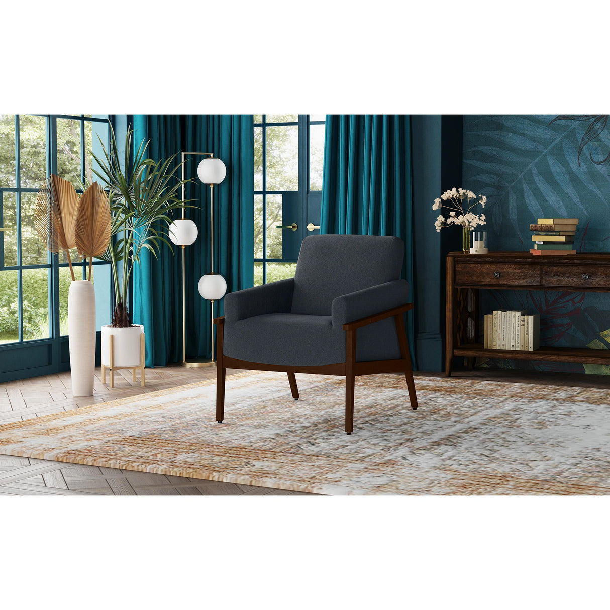 Ava Chair in Langley Blue