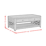 Phillipe 3PC Occasional Table Set in Cherry-Coffee Table & Two End Table