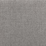 Seneca Counter Bench with Upholstered Back and Grey Fabric