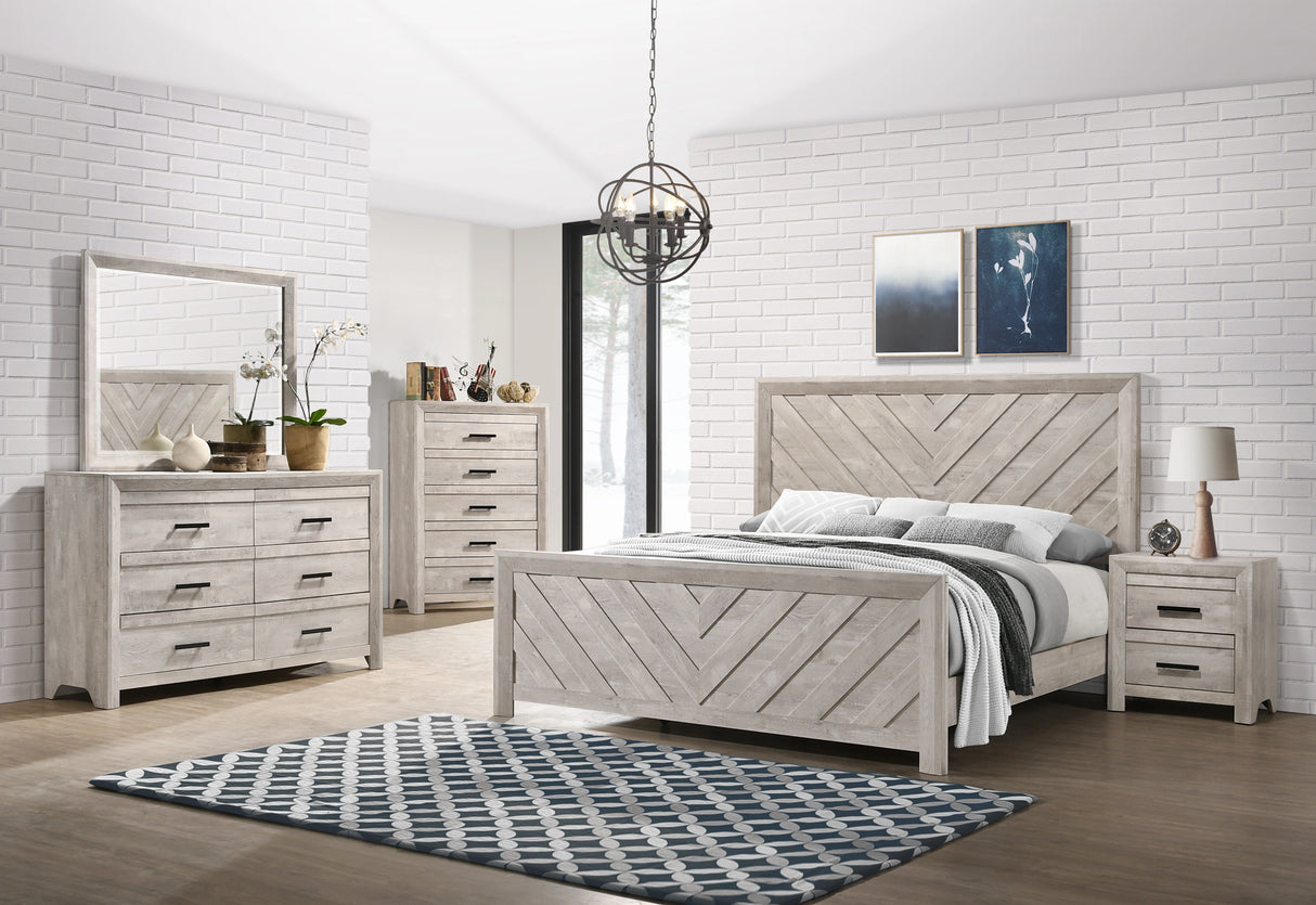 Ellen Dresser & Mirror Set White