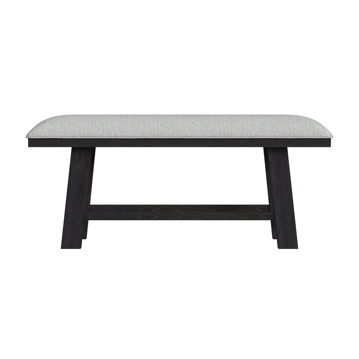 Transcend Bench with Light Grey Fabric in Charcoal