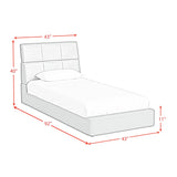 Valari Bed in Grey PU