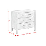 Versailles Contemporary 3-Drawer Nightstand