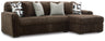Midnight-Madness Sectional Sofa with Chaise - Chocolate