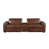 Sutton-(3)Power Double Reclining Love Seat with Center Console, Power Headrest and Charging Ports image