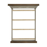 Farmington Panel Bed in Medium Brown and Washed Stone
