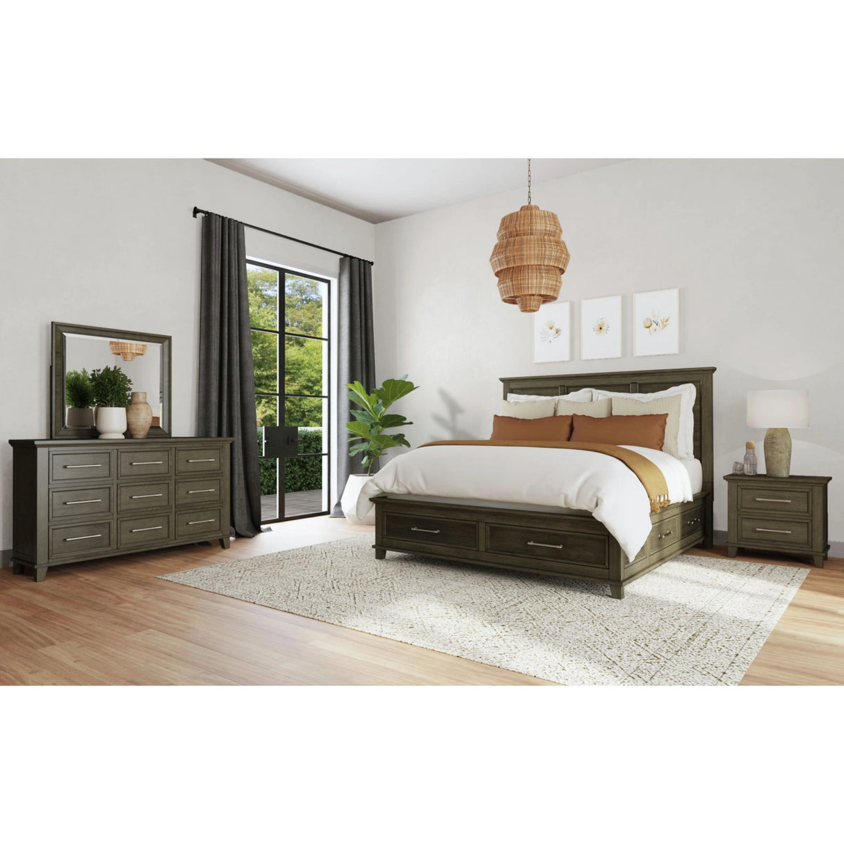 Canterbury 2-Drawer Nightstand with USB