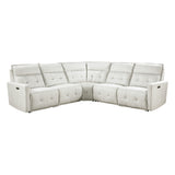 Salida-(5)5-Piece Modular Power Reclining Sectional with Power Headrests image